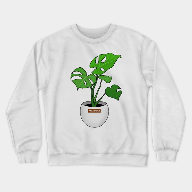 Monstera Deliciosa Leaf Crewneck Sweatshirt by Go Trends